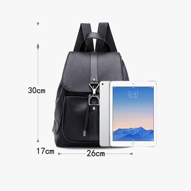 Милый снежный Новый женский кожаный рюкзак Модный Ретро Большой Вместительный