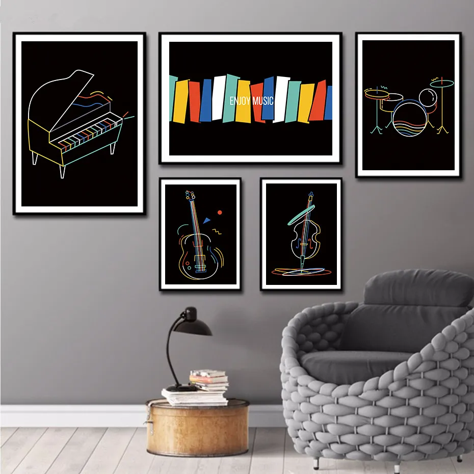 Настенная картина Gohipang с изображением линий декор для гостиной в скандинавском