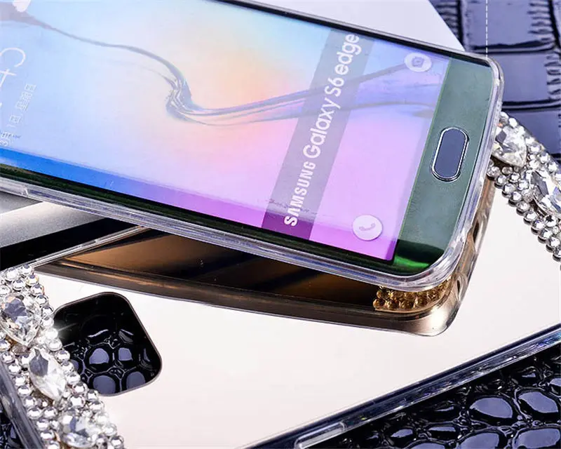 Зеркальный чехол для Samsung Galaxy J1 J3 J5 J7 A3 A5 2016 2017 A8 2018 Plus S6 S7 Edge S8 S9 мягкие блестящие