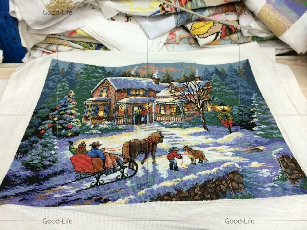 Набор для вышивки крестиком TC80 комплект домашнего декора без рамки