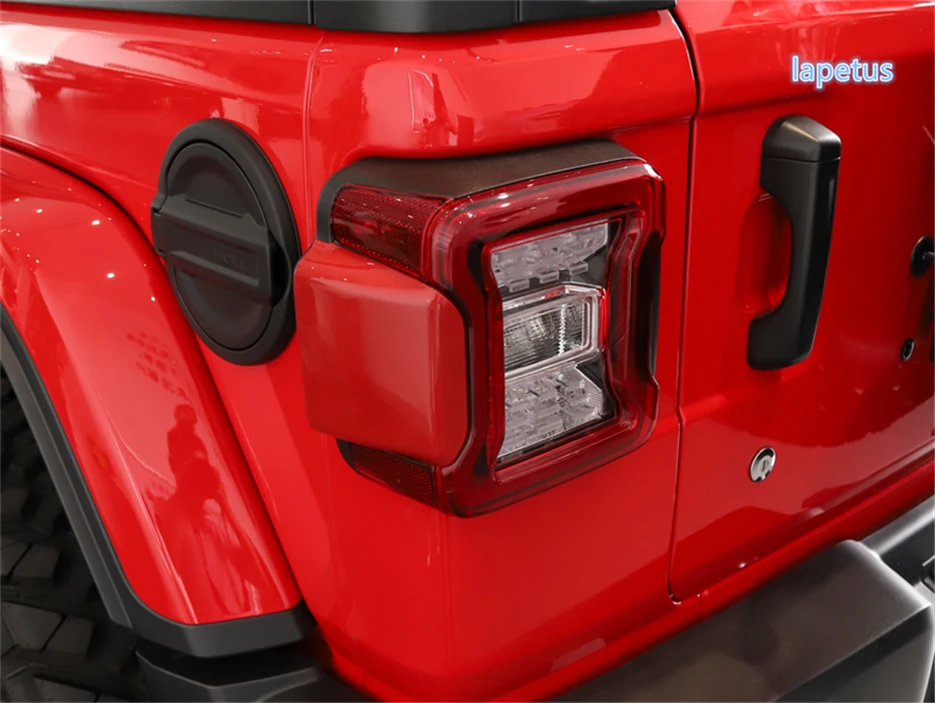 Lapetus задние фонари лампы украшения рамка Крышка отделка ABS для Jeep Wrangler JL /красный/матовый/углеродное волокно