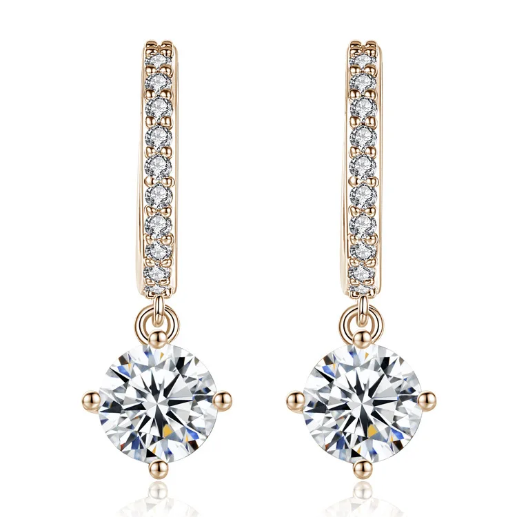 Модные ювелирные изделия оптом серебряные серьги для женщин золотые