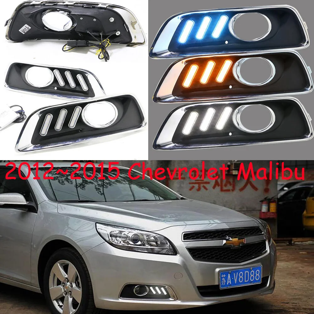 1 Набор автомобильный бампер головной светильник для Chevrolet Malibu Дневной 2012 ~ 2015y