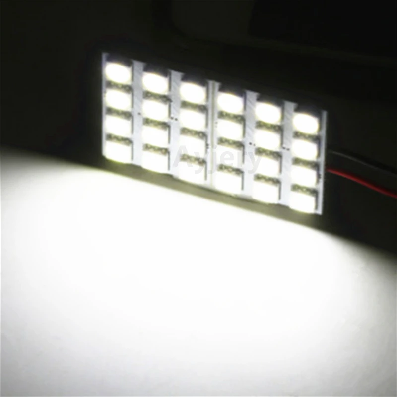 AYJERY 10 шт. панельный светильник s T10 5050 24 SMD 3 Chips светодиодный Festoon Dome лампа BA9S 2