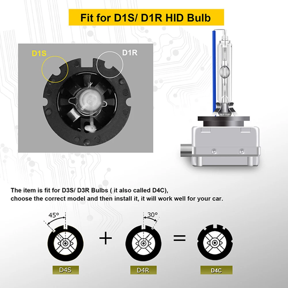 1 пара автомобильных фар HID D1/D1S 35 Вт ксеноновые лампы быстрого запуска