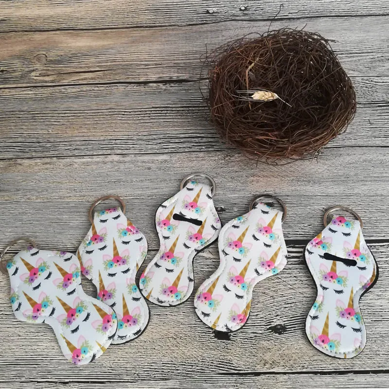 

Unicorn Neoprene Chapstick Holder Keychain Bag Charmer Chapstick Wrap Colorful Lipbalm Cozy DOMIL106847