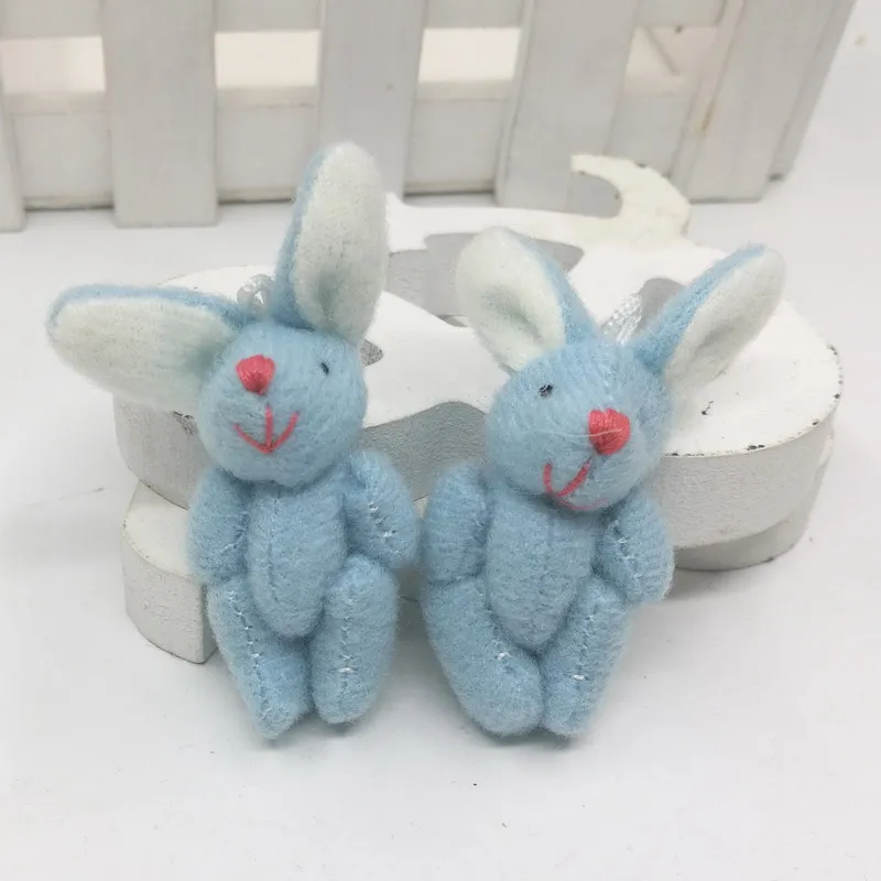 4 5 см (1 8 &quot) Плюшевые Мини кролик совместных голой Подвески плюшевого зайчика для