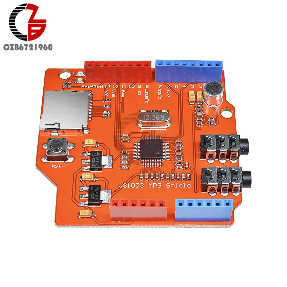 

Новинка VS1053B MP3 музыкальный щит, Модуль платы с разъемом для TF-карты для Arduino R3