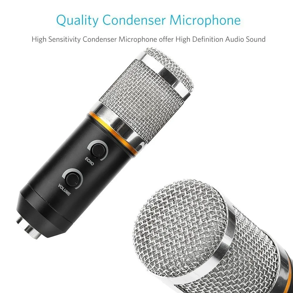 GEVO MK-F200FL USB микрофон конденсаторный 3,5 мм студийный профессиональный проводной штатив ручной микрофон для компьютера караоке конференции ПК