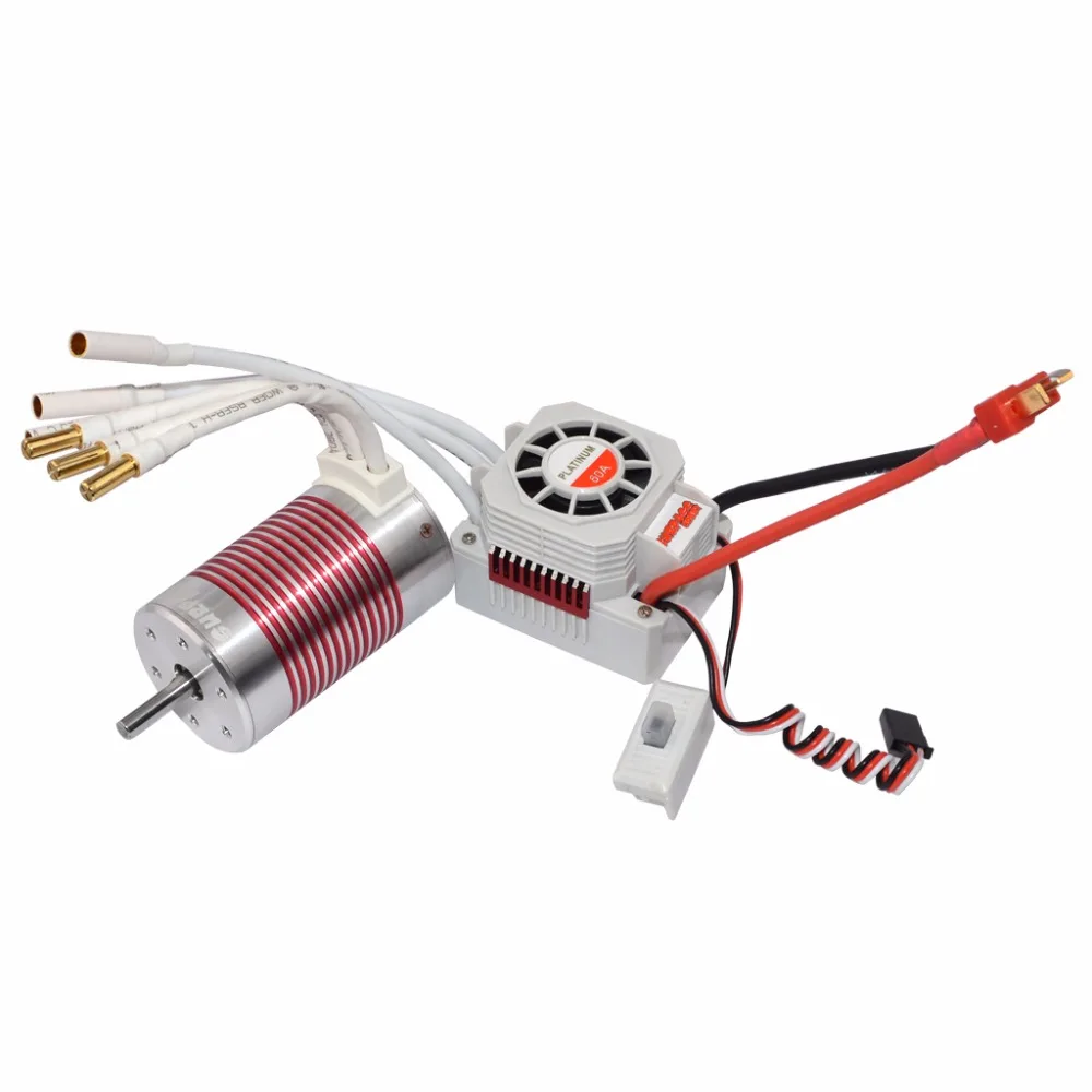 Превзойти хобби Platinum 3660 3300KV/3800kv безщеточный с 60A ESC Водонепроницаемый для 1/10 RC