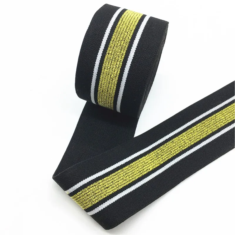 Striped 17 40 мм нейлоновая красочная резиновая резинка полосатые плечевые нижние ремни для тесьма для одежды Швейные DIY аксессуары для одежды 1 метр - Цвет: Striped 17