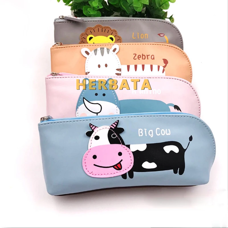 Большой Вместительный чехол-карандаш из искусственной кожи Kawaii органайзер для