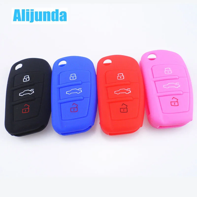 Чехол Alijunda для автомобильного ключа Audi/ A1 A3 A4 A5 A6 A7 A8 Q5 Q7 R8 TT S5 S6 S7 S8 SQ5 RS5 TT|key cover audi