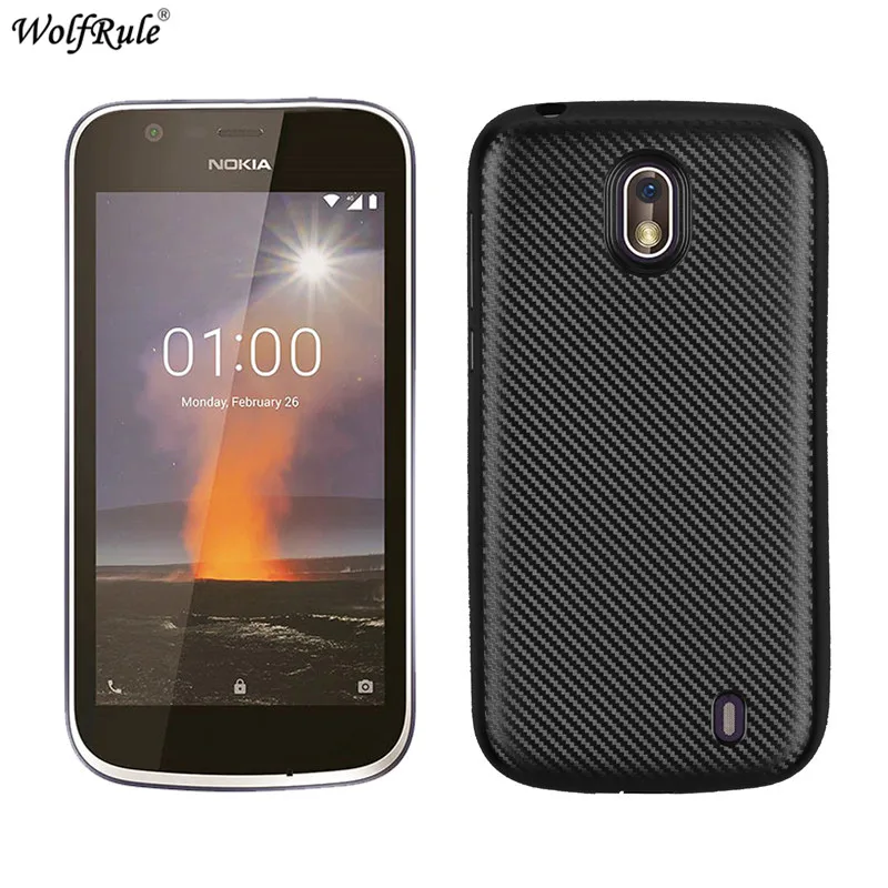 Black Чехол s для Nokia 1, мягкий силиконовый чехол-бампер из ТПУ, чехол для телефона, чехол для Nokia 1, чехол для Nokia 1 чехол 4,5'' - Цвет: Black