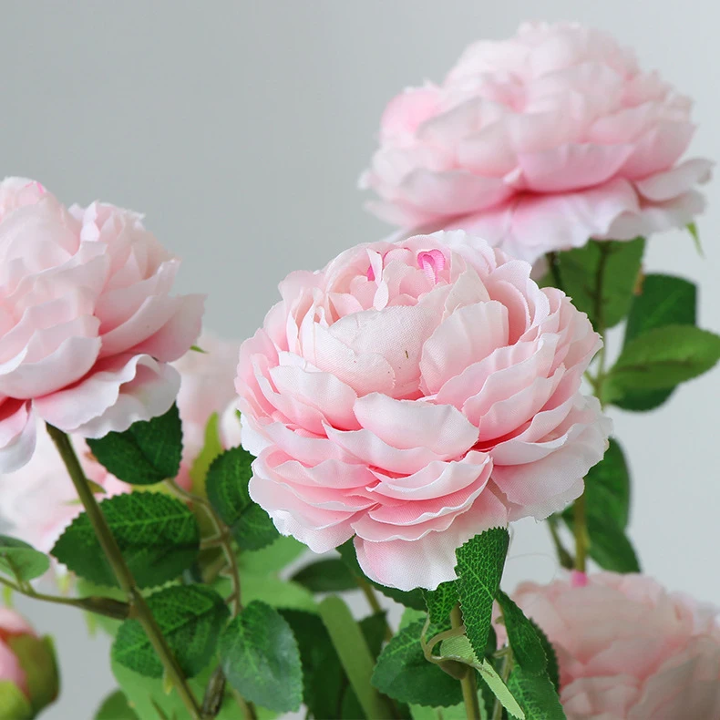 66 см длинный Европейский искусственный цветок 3 головы домашний Шелковый Пион свадебный цветок зарубежные Розы Декоративные вечерние цветы 1 шт