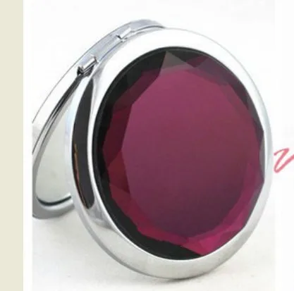 Складное косметическое зеркало 100 шт./лот 7 см компактное с кристаллами