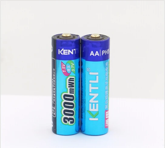 Новая Мощная KENTLI батарея AA 1,5 V 3000 mwh полимерная литий-ионная аккумуляторная батарея Хэллоуин Рождественский подарок и т. Д - Цвет: 2pcs battery