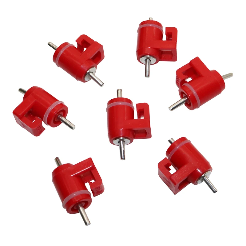 100 шт. водяные ниппели для перепелок цыплят поилки с красным стальным шариком