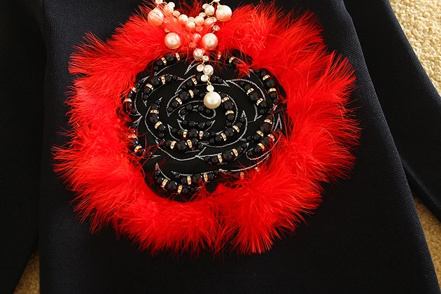 Верно животных шерстяной вязаный свитер юбка костюм с длинным рукавом о женщины