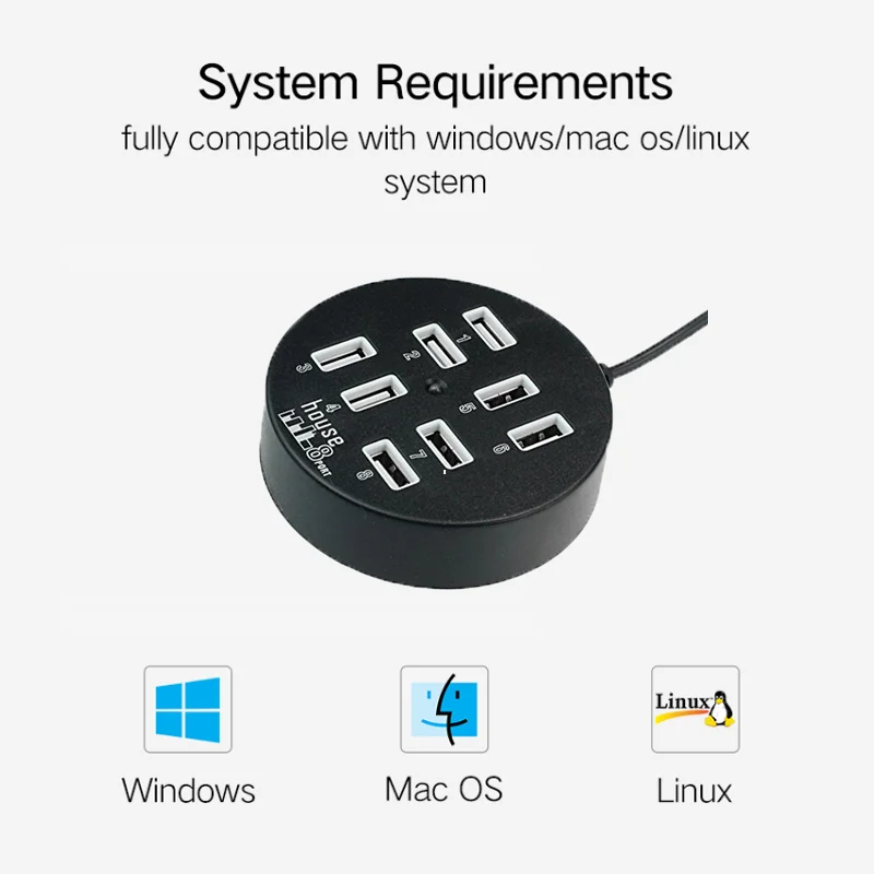 USB-концентратор BinFul 8 портов USB 2 0 OTG | Компьютеры и офис