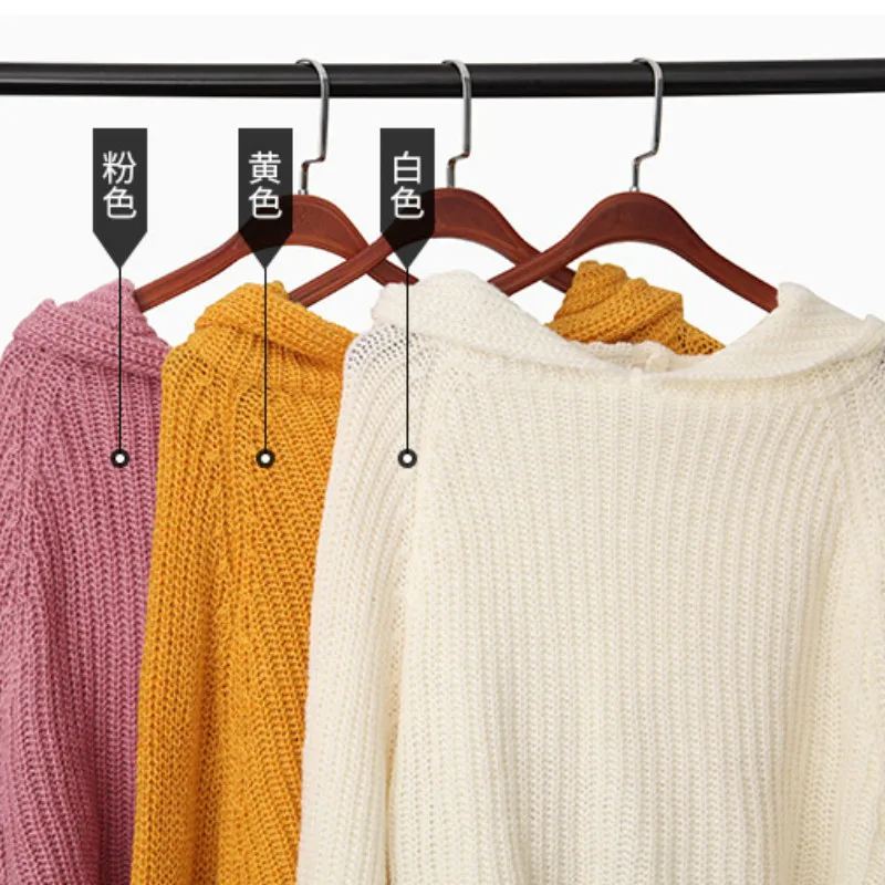 Свитер на осень и зиму женский 2018 новая Корейская версия ленивых свободные