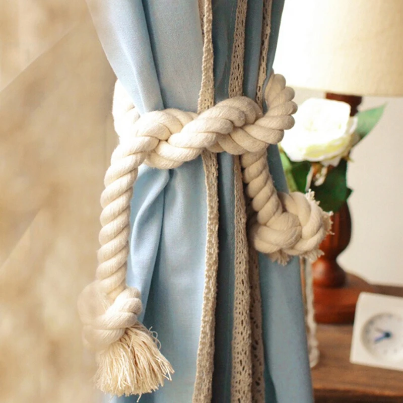 2 шт. длина 80 см толстые линии скрученные декоративные шнуры хлопковые
