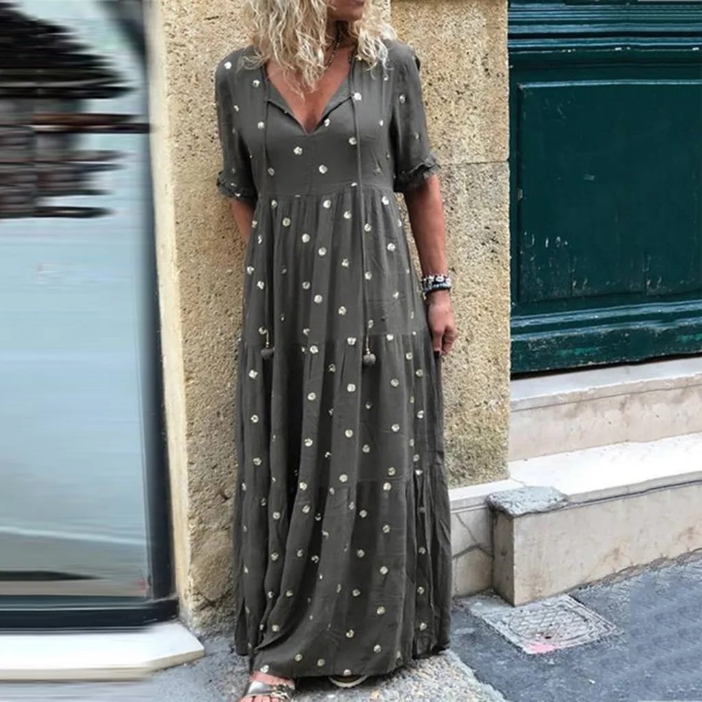 Женское модное летнее платье без рукавов с v-образным вырезом из хлопка и льна