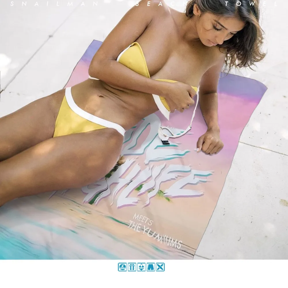 Компактное пляжное полотенце для серфинга 160*80 см микрофибра путешествий фитнеса