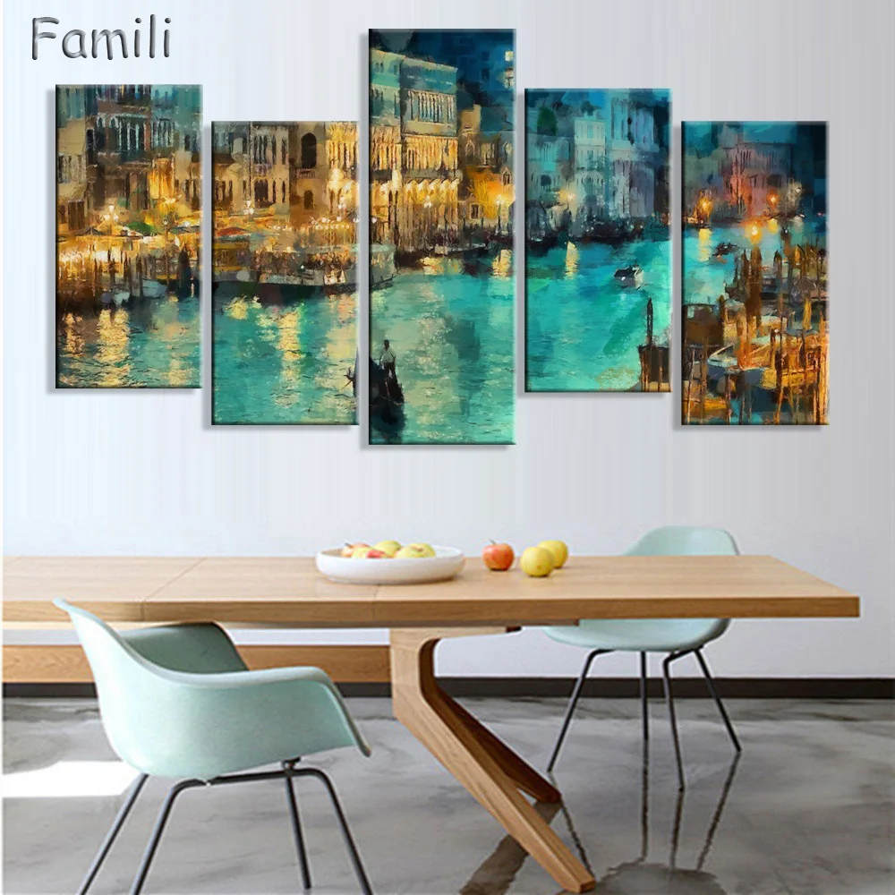 

5Pcs/set Graffiti painting Canvas Prints Classical Oil Painting Picture Printed On Canvas Unframed Modern Abstract Wall Painting