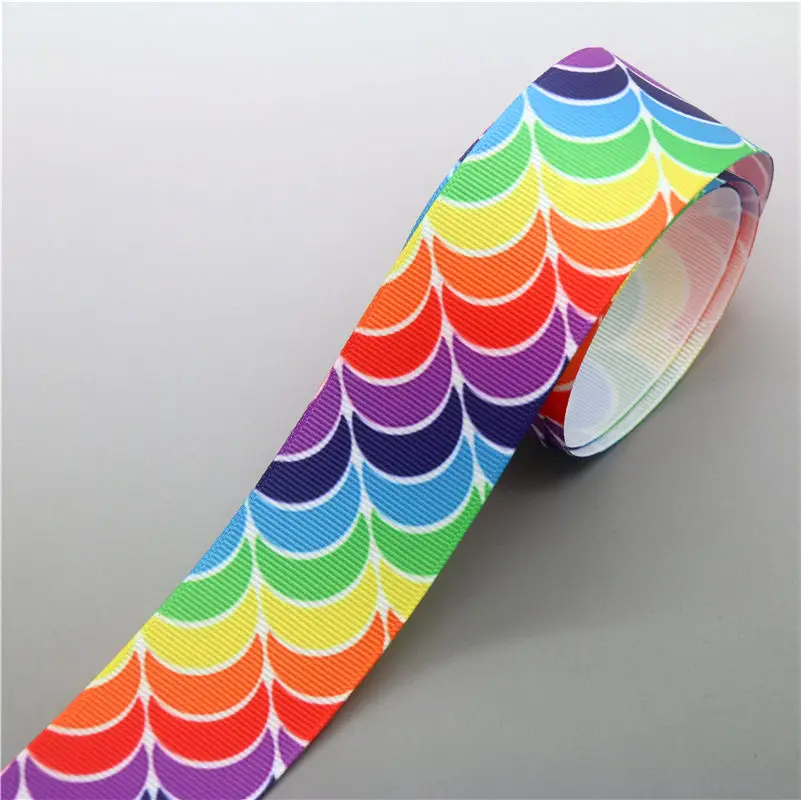 DHK 1,5 ''10 ярдов цвета печатным рисунком Grosgrain ленточный аксессуар Hairbow Головные уборы украшения «сделай сам» оптом OEM 38 мм B1797