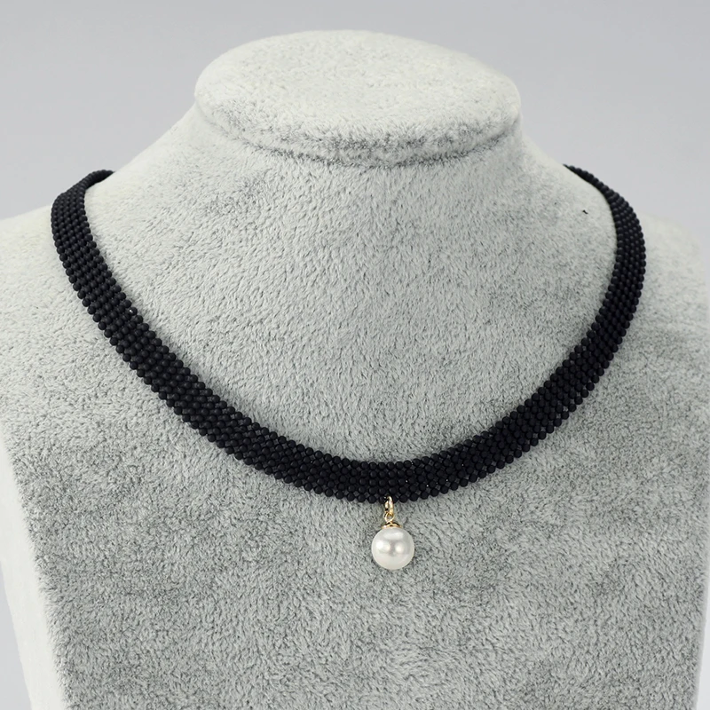 Цепочка чокер Neoglory Женская с имитацией под жемчуг модное ожерелье белого цвета