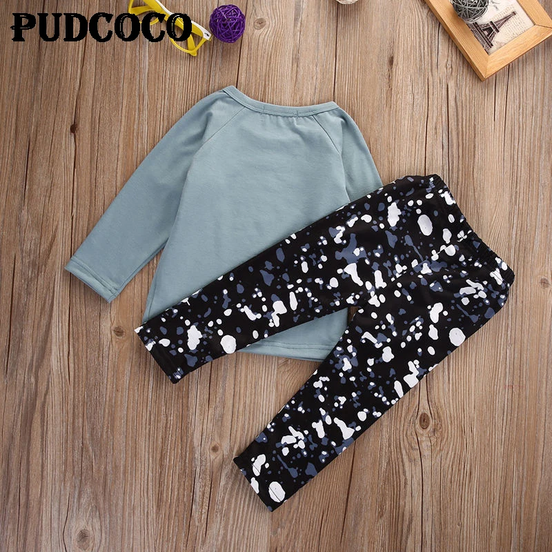 Newborn Infant Baby Girl Boy Clothes T-Shirt Leggings Pants Fashion 2PCS Comfy Outfit Lovely Eyelashes Print Clothing Sets | Детская