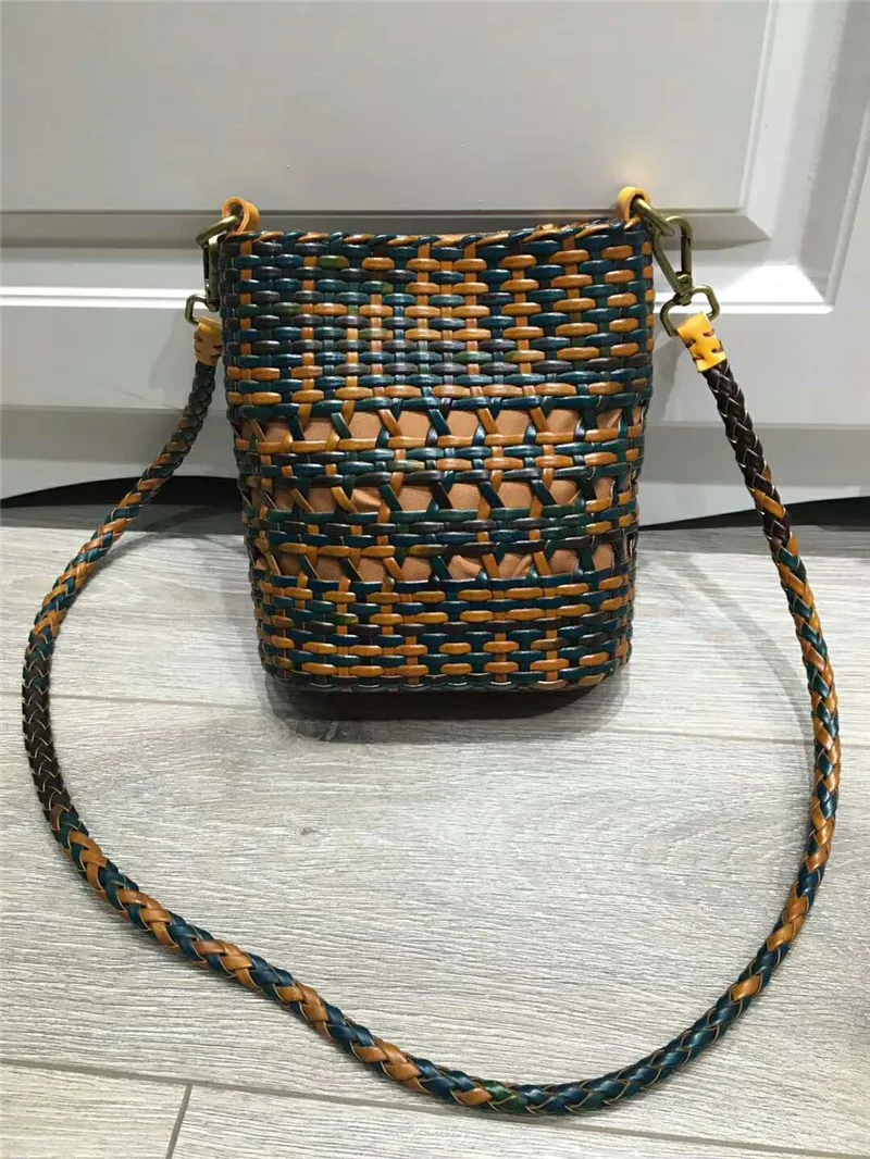 DIOLEVY Women handmade Weave Messenger Bags Leather Handbags Ladies Shoulder Crossbody Bag | Багаж и сумки