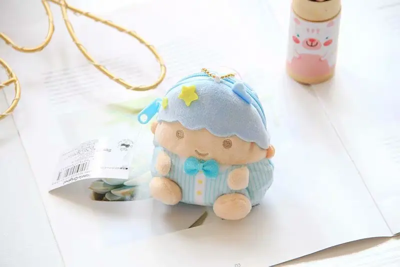 lala 1 шт. Прекрасный японский маленький двойной звезды My Melody мини креативный плюшевый Кошелек сумка для монет для детей Подарки - Цвет: lala
