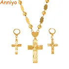 Anniyo крест кулон серьги шарики бисер цепи ожерелья для Для женщин Микронезия Понпеи Marshall Чуук Ювелирные наборы #159206