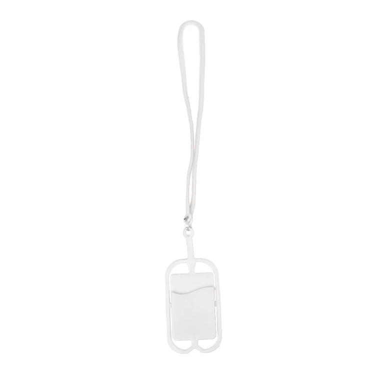 W ALITER Detachable Silicone Lanyard Phone MP3 Case Holder Neck Strap With ID Card Slot - Цвет: W