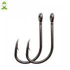 JSM 100 шт.лот рыболовные крючки из высокоуглеродистой стали прочные черные круги для ловли карпа рыболовные аксессуары крючок 9260 Размер 20 -80