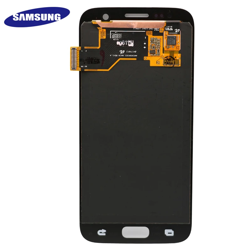 Высокое качество,, 5,1 '', ЖК-дисплей для SAMSUNG Galaxy S7, G930, G930F, кодирующий преобразователь сенсорного экрана в сборе с рамкой