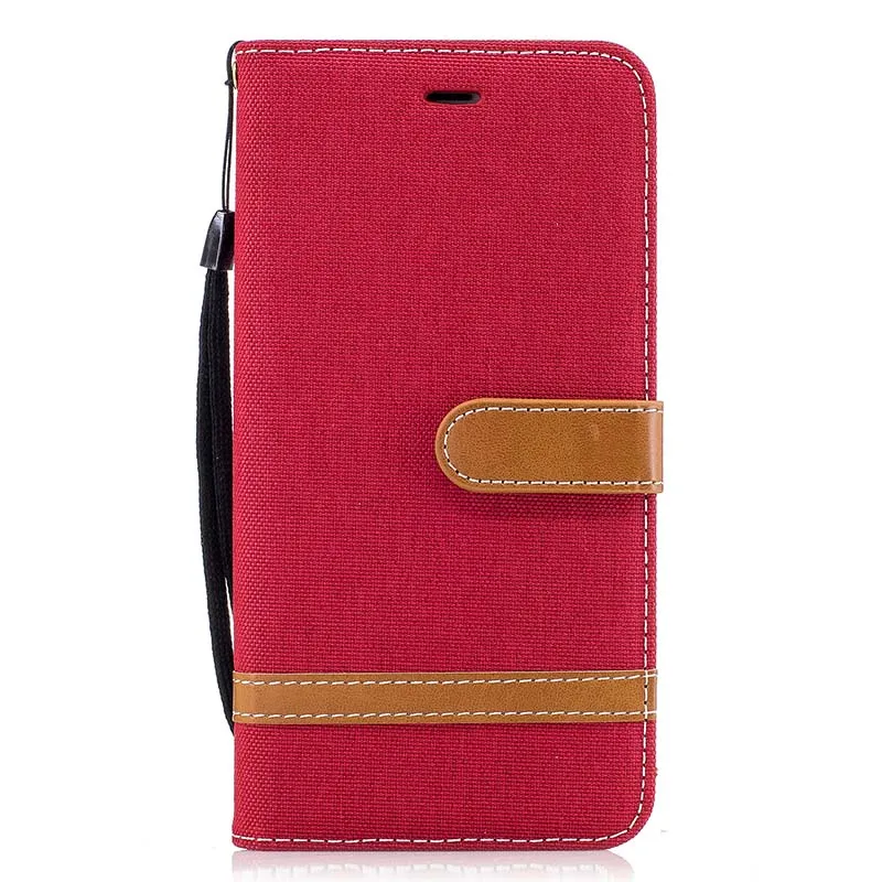 Red Хит, новинка, B118, хит, цветной Чехол-книжка с подставкой для samsung Galaxy J3 J5 A3 A5, тканевый чехол для Motorola Moto G4 G5 Plus - Цвет: Red