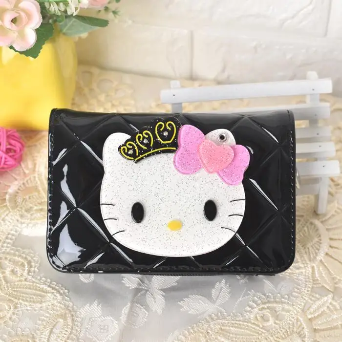 Женские кошельки с рисунком hello kitty, кожаный кошелек hello kitty, кошелек для девушек, клатч, женские вечерние кошельки - Цвет: 8