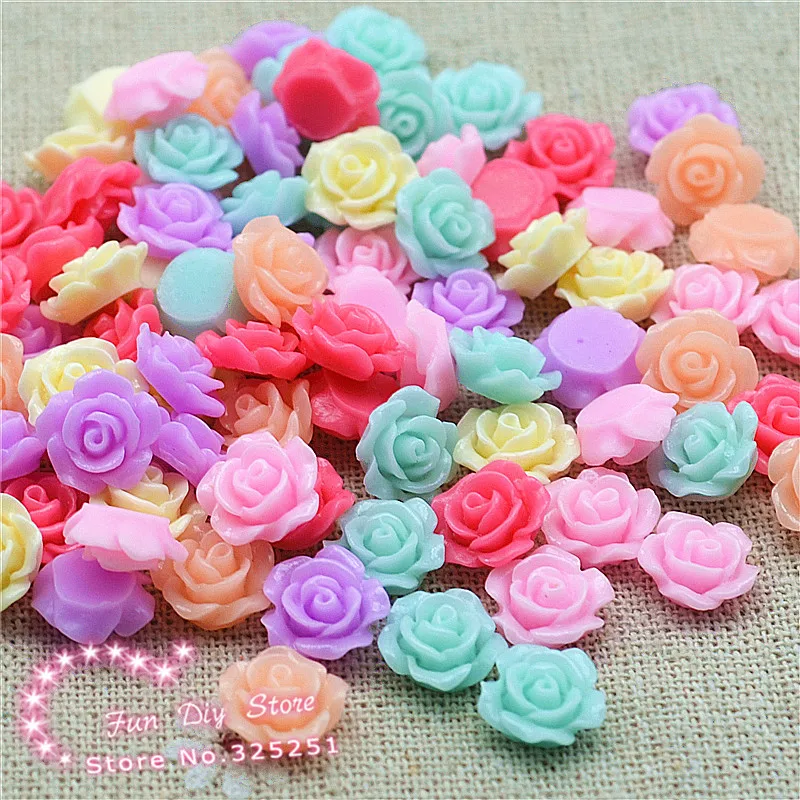 Смолы с плоской задней частью крошечные цветы цветок кабошоны украшения для