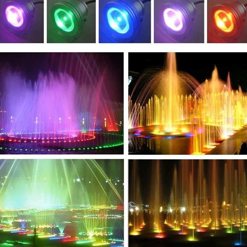 Подводная Светодиодная лампа RGB водонепроницаемое освещение для фонтанов