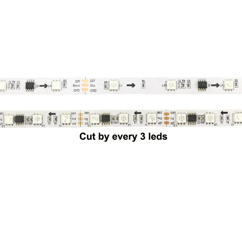 WS2811 IC RGB Светодиодная лента SMD5050 Fita de 5 м гибкая лампа мечты цвета для