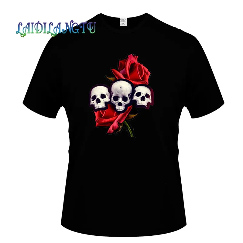 Новейший дизайн модная летняя футболка для мужчин и мальчиков со скелетом