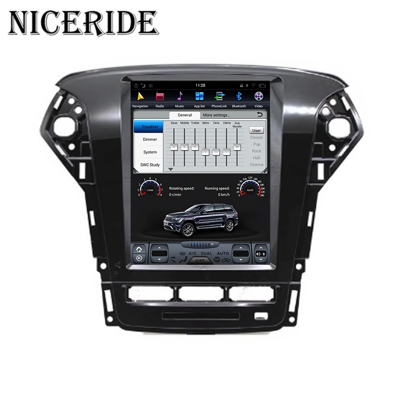 Android 7 1 GPS Navi 10 4 &quotвертикальный экран Tesla стиль автомобильный DVD мультимедиа для Ford