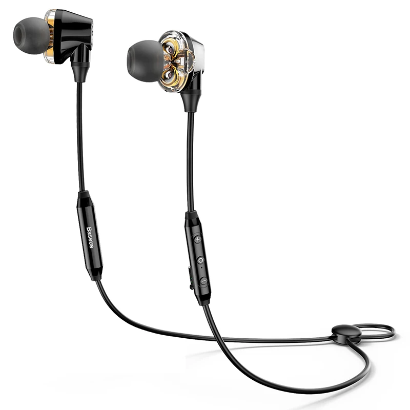 Baseus S10 двойные динамические bluetooth наушники/H10 3 5 мм проводные наушники стерео бас