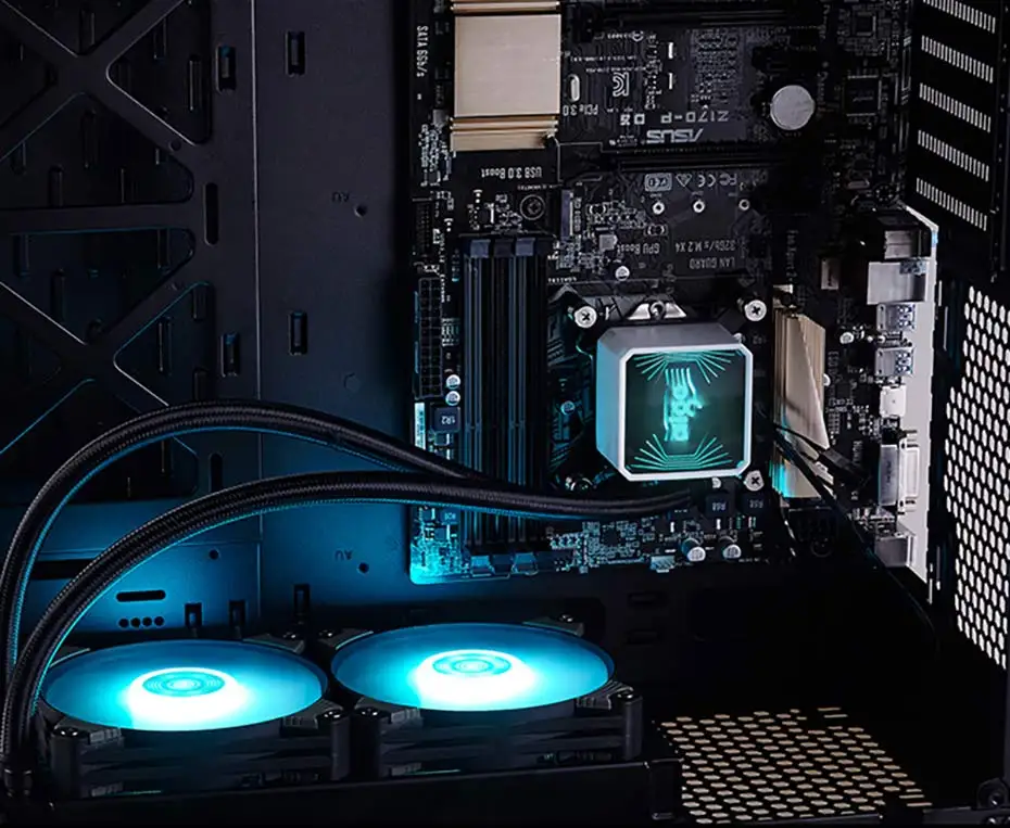 Aigo радиатор водяного охлаждения процессора RGB Жидкий чехол для компьютера кулер cpu тихий 3Pin кулер водяного охлаждения LGA 775/115x/AM2/AM3/AM4