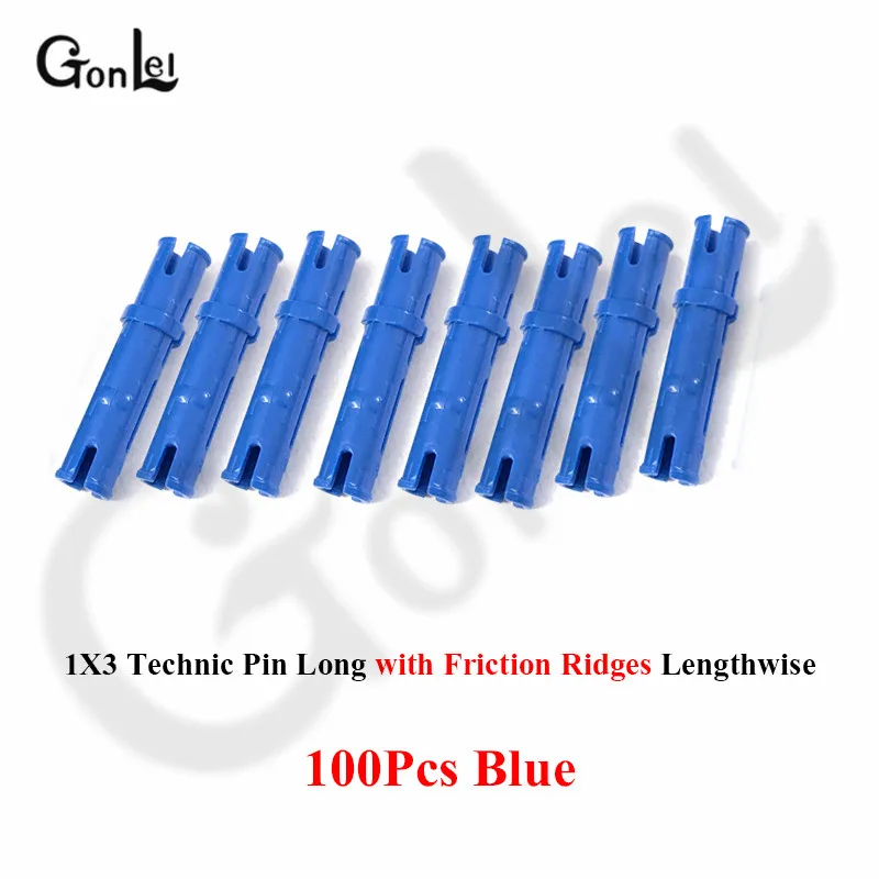 100Pcs No.6558 100 шт./лот, осевой штифт с/из фрикционных хребтов, удлиненные MOC кирпичные блоки, детали, креативные DIY игрушки, совместимые с - Цвет: 100Pcs No.6558