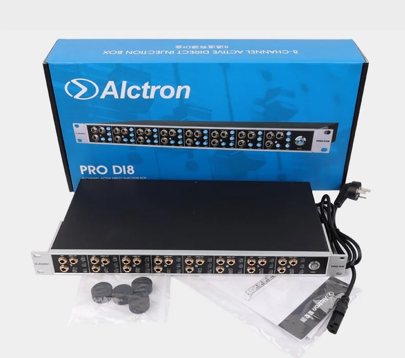 Alctron PRODI8 многоцелевой 8-Канальный Активный DI коробка с прямым впрыском коробка активный преобразователь импеданса для шоу на сцене, студии