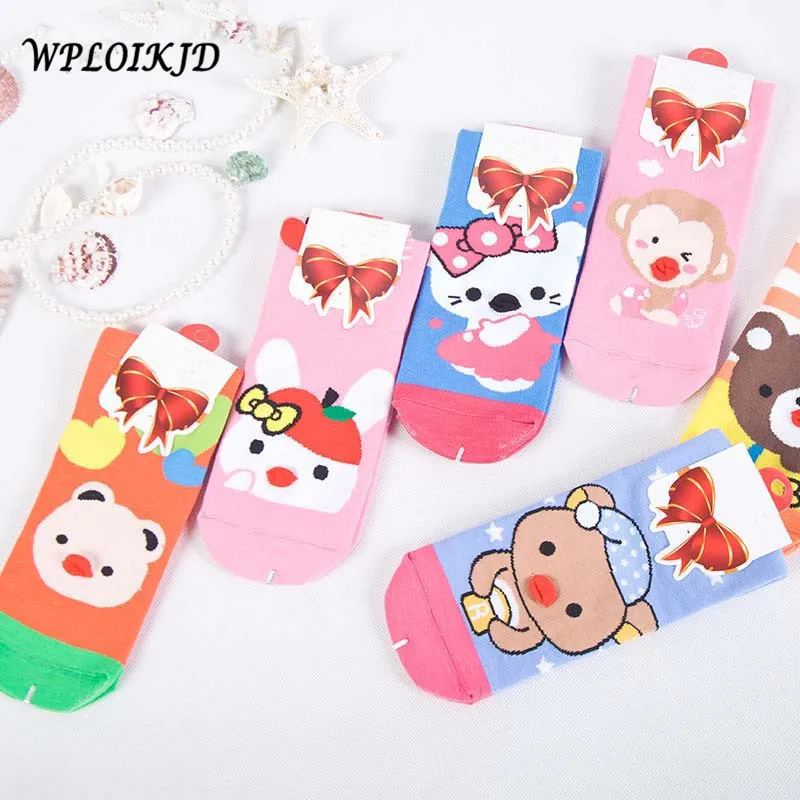 [WPLOIKJD] Харадзюку Kawaii милые Мультяшные обезьянки и медведь кролик панда забавные